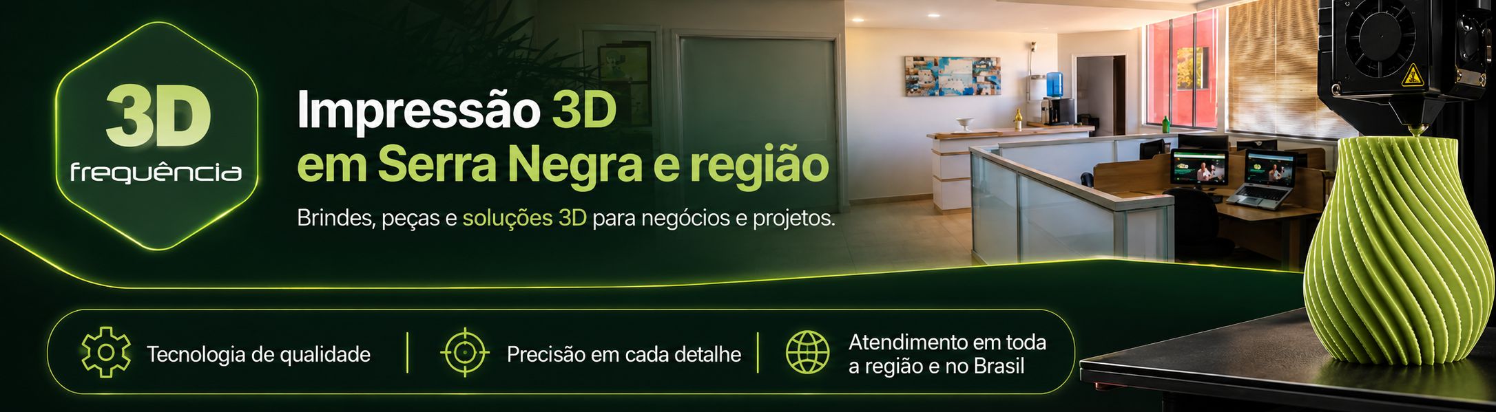 Impressão 3D em Serra Negra e região: brindes, peças e soluções 3D para negócios e projetos
